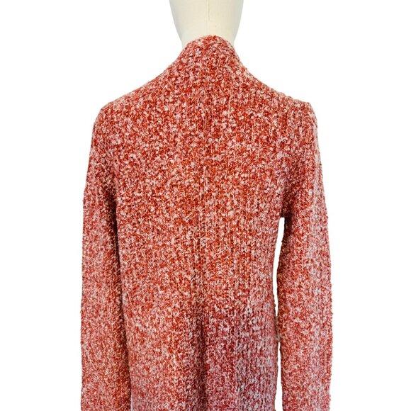 NWT Steve Madden S Cozy Coral/Mauve/Rust Chenille Womens Cardigan Sweater - Picture 5 of 10